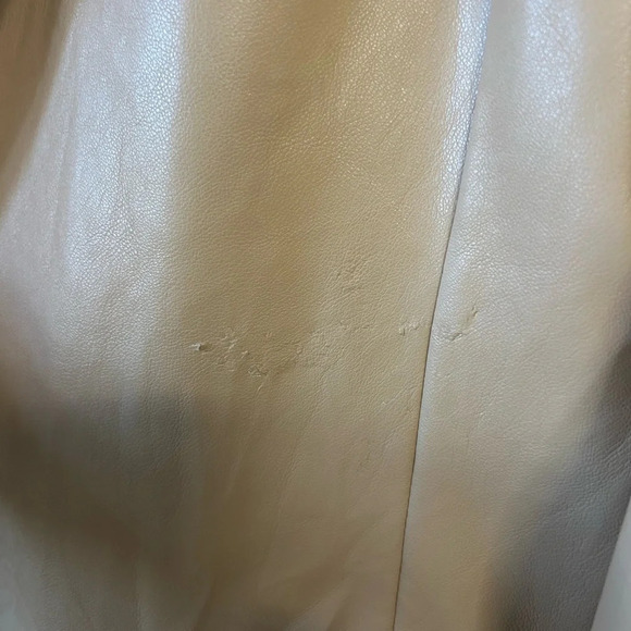 Abercrombie & Fitch Vegan Leather Tan Blazer - Picture 3 of 4